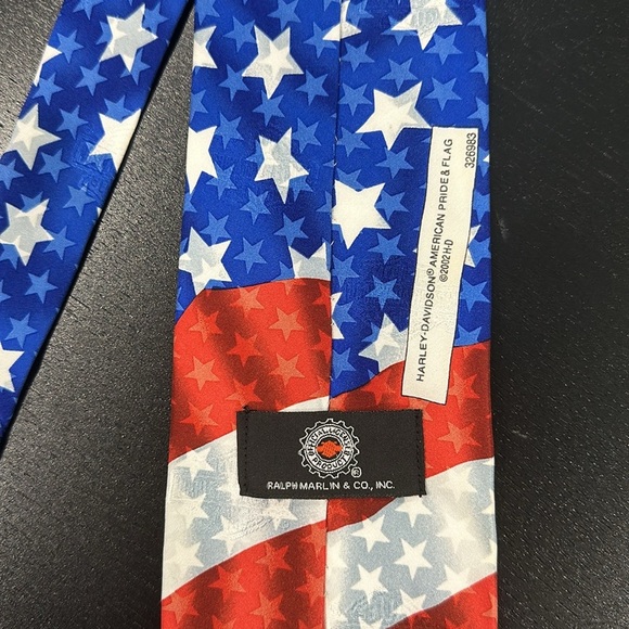 Harley-Davidson Flag and Eagle Patriotic Silk Neck Tie - Picture 5 of 9